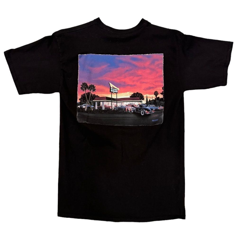 IN-N-OUT Burger Black Cotton Crewneck Tee Shirt Size Medium